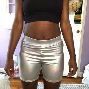 CHROME BIKER SHORTS